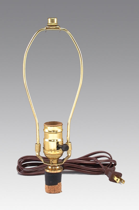 B&p Lamp #2 Oil to Elec. Adapter with Clear Gold Cord