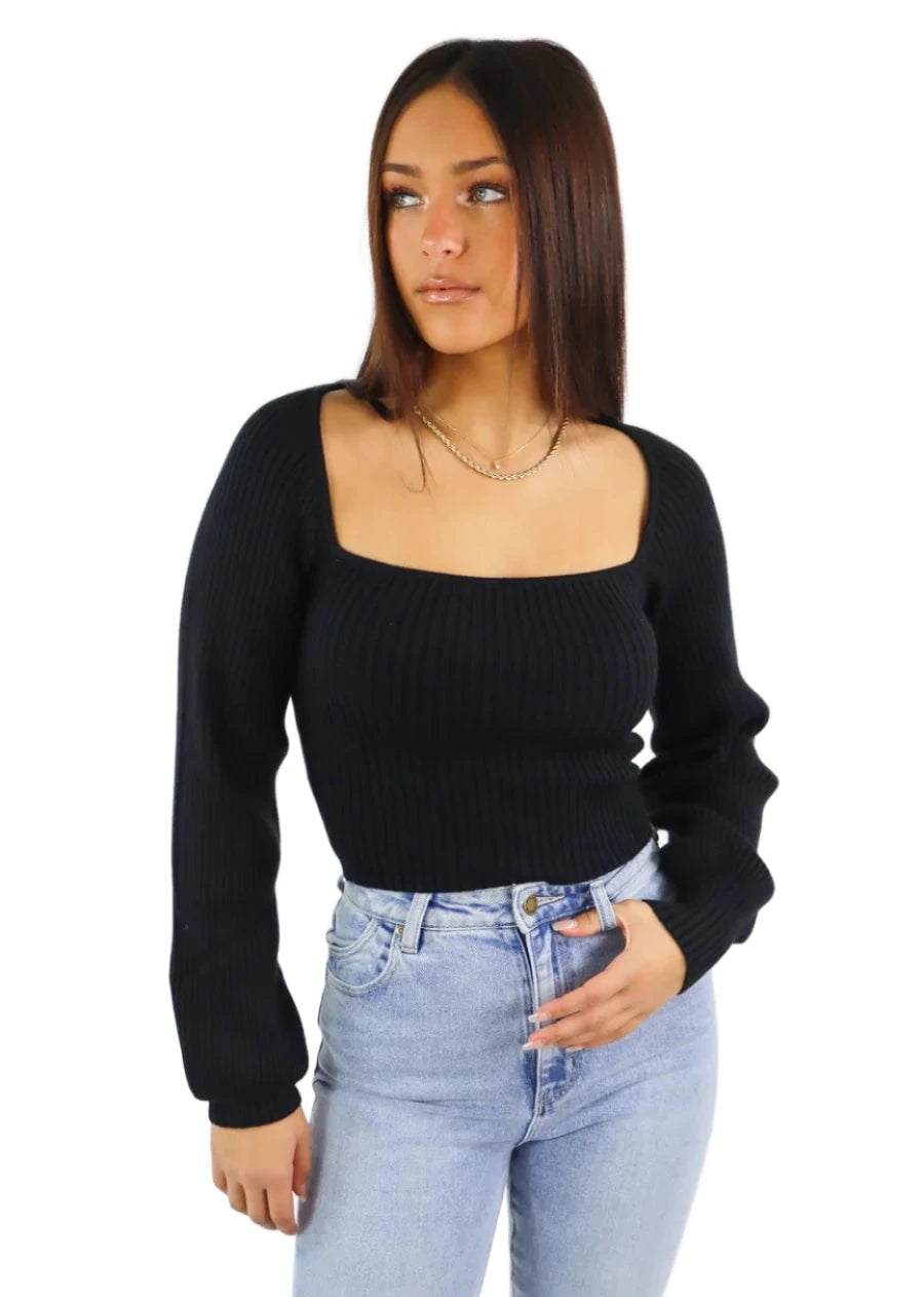 Here Goes Nothing Sweater (Black)