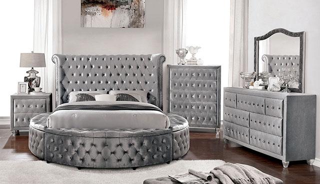 SANSOM E.King Bed, Gray - Image 3