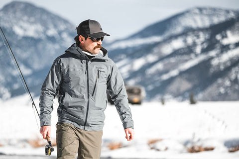 Cold days in March are easier with Skwala fishing gear and a good mustache. 