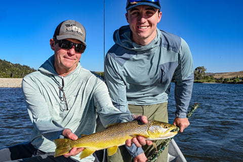 Gardner's Uncle and cousin enjoy an epic day of hopper fishing on the Yellowstone.