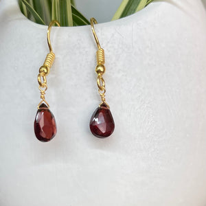 Garnet Teardrop Earring - Bliss Ellsworth