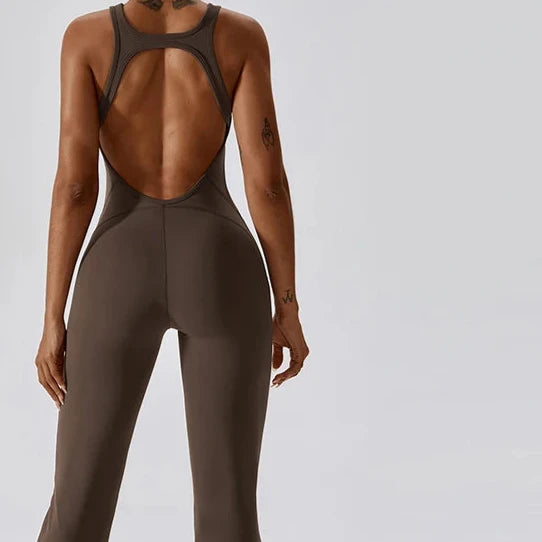 V Jumpsuit Gym Set