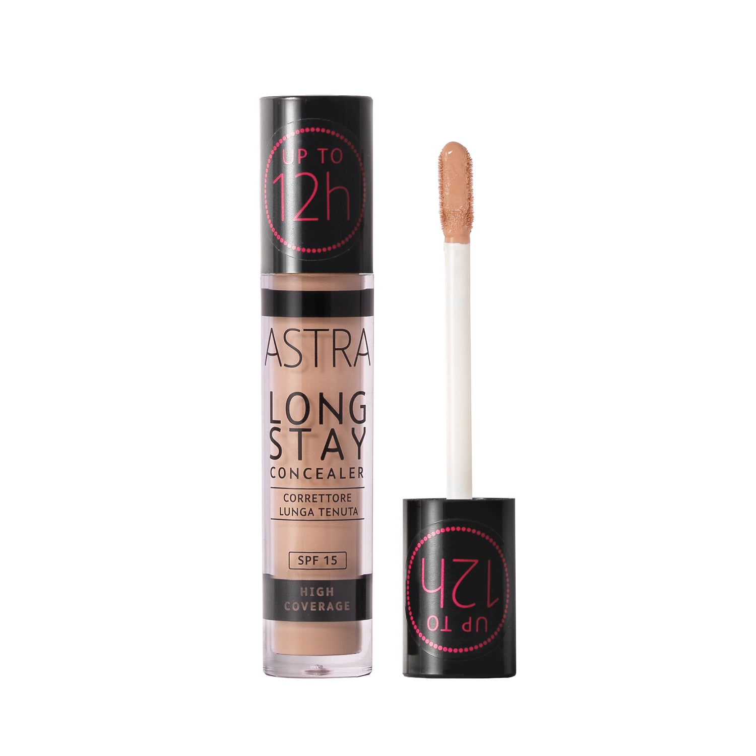 astra makeup long stay concealer correttore lunga tenuta 4,5ml correttore 003c - almond donna