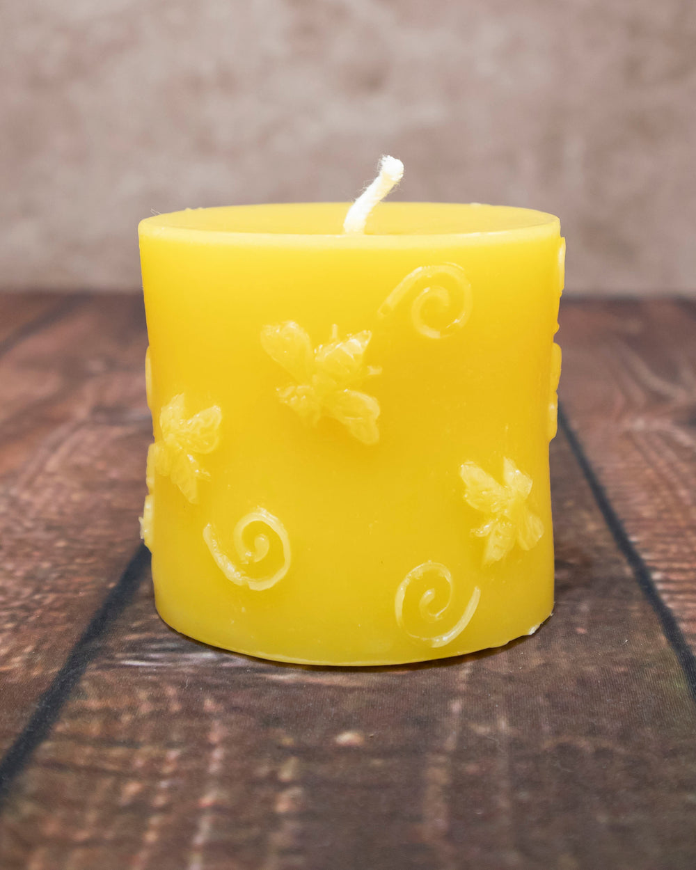 4 inch diameter Smooth Pure USA Beeswax Pillars