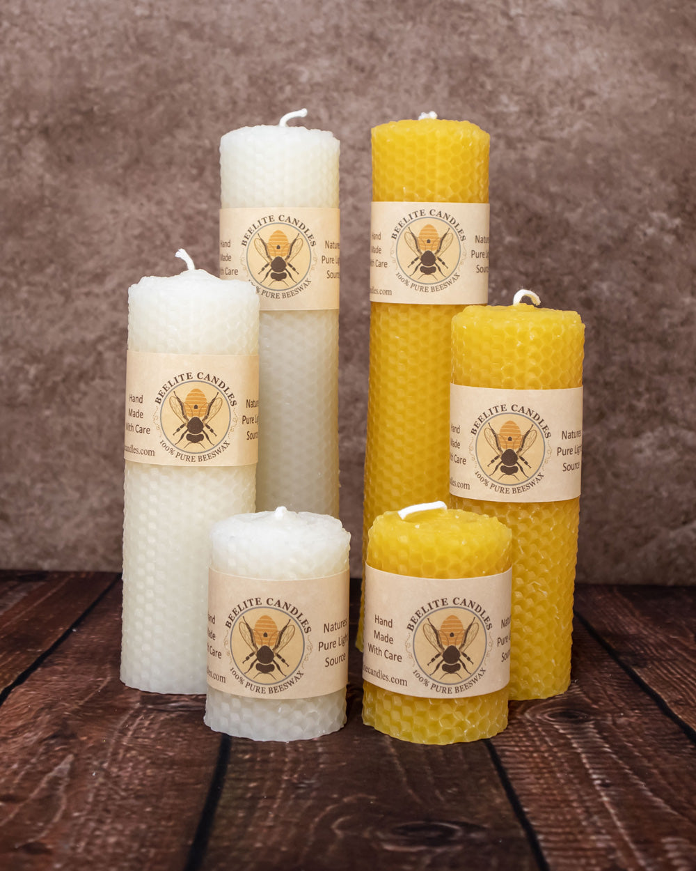 The Pure Beeswax Taper Candle -Set of 3