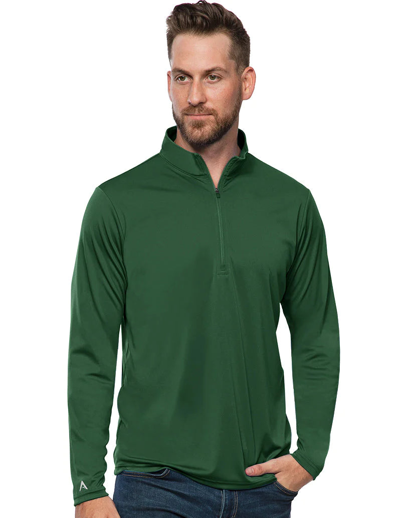 Antigua: Men’s Essentials 1/4 Zip Pullover – Tribute Dark Pine 104644