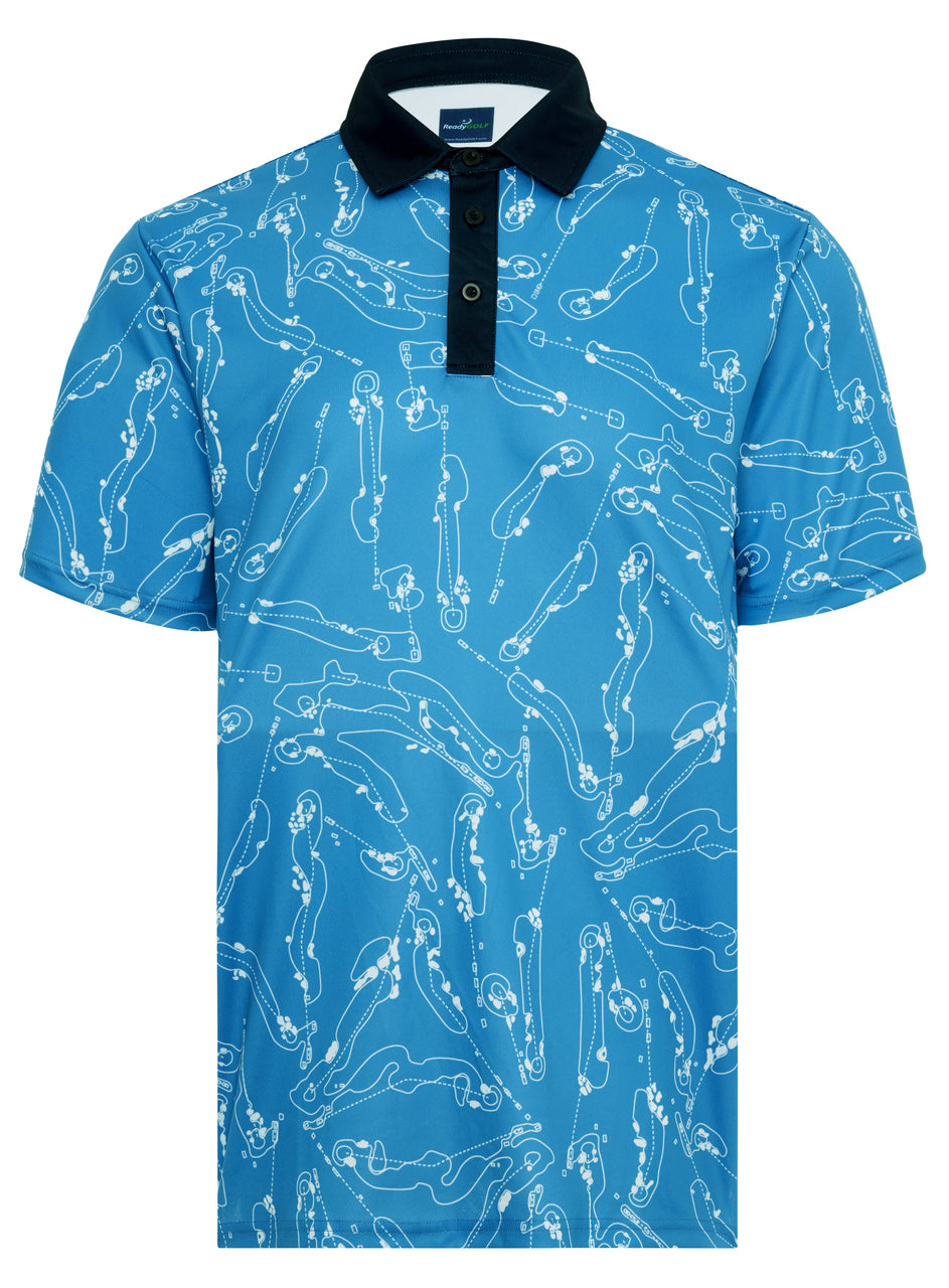ReadyGOLF Mens Golf Polo Shirt - Blueprint