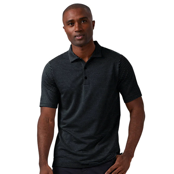 Men's Essentials Black Heather/Mango Esteem 104576 Polo by Antigua