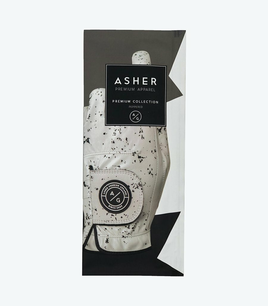 Asher Golf: Mens Premium Golf Glove –  Peppered