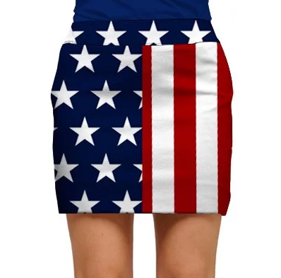 Stars & Stripes StretchTech Womens Golfing Skorts by Loudmouth Golf