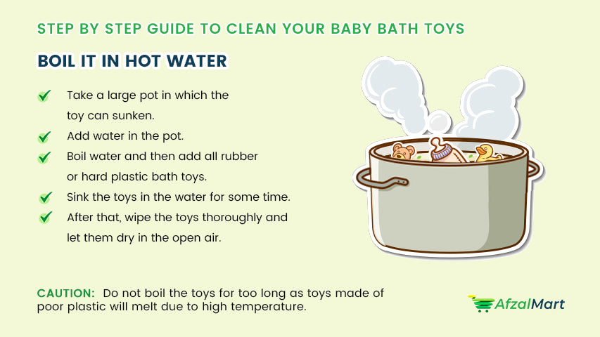 cleaning toys with boiling water