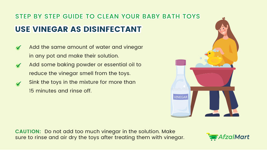 cleaning toys by using vinegar as disinfectant 