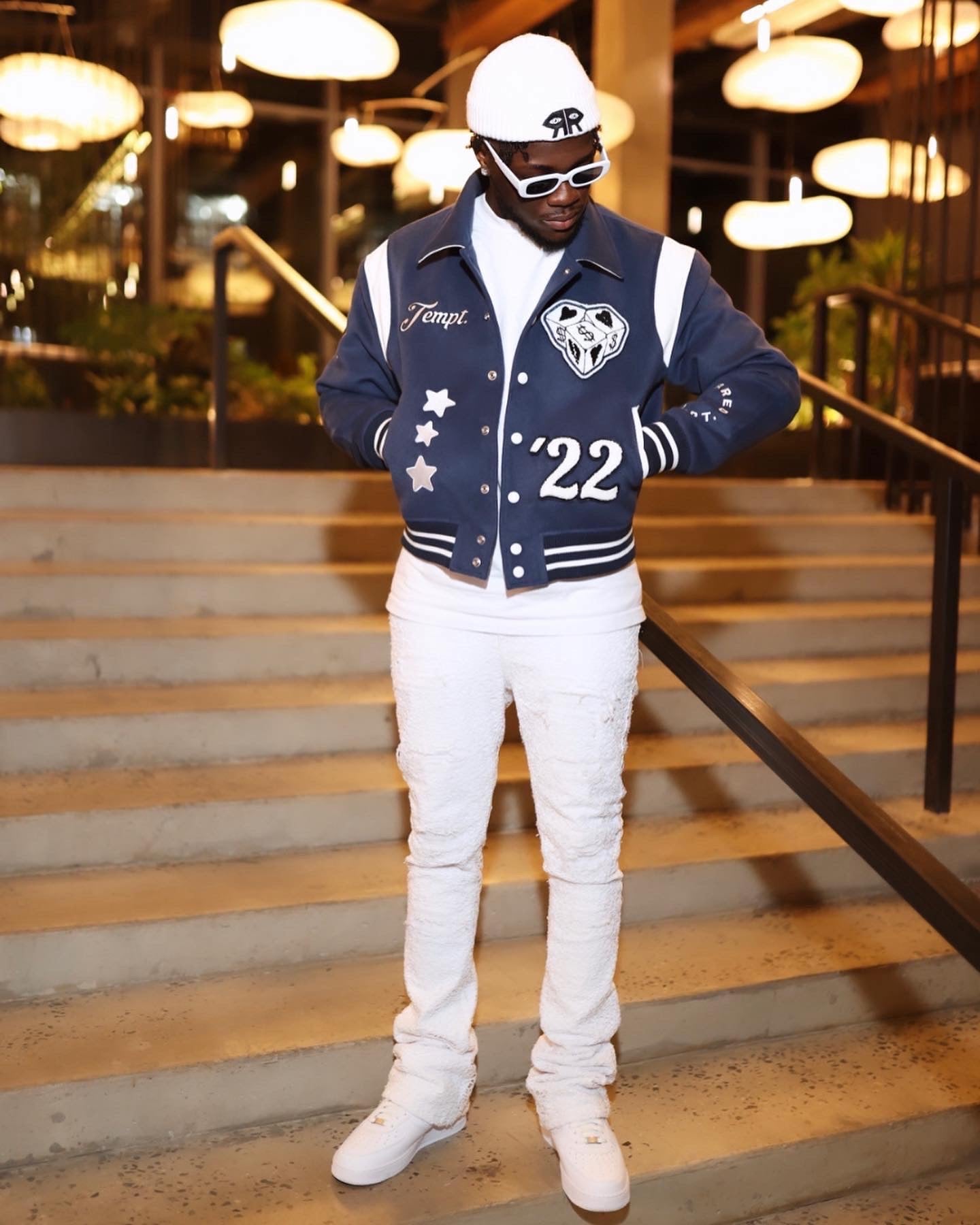 ずっと真夜中でいいのに。 VARSITY JACKET(Navy) 販売は超安いです