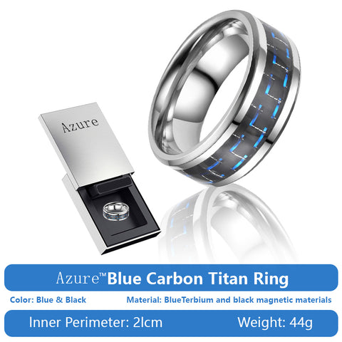 Azure™ Blue Carbon Titan Ring