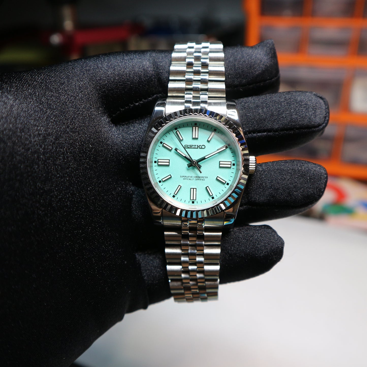 Montre datejust Tiffany Seiko mod custom watch – Moddertimer