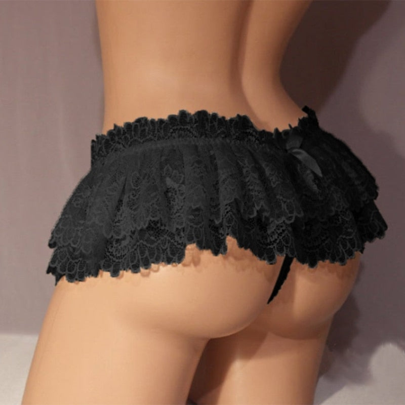 Sexy Soft Ruffled Skirted Thong – Hypnofem Club