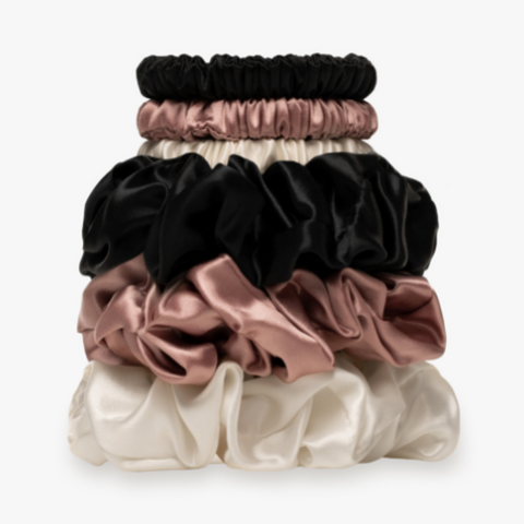 Argan Oil Infused mulberry silk scrunchies