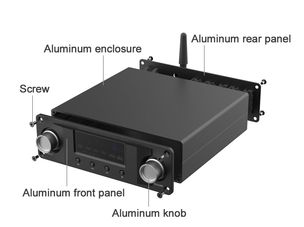 Boîte d'amplificateur audio