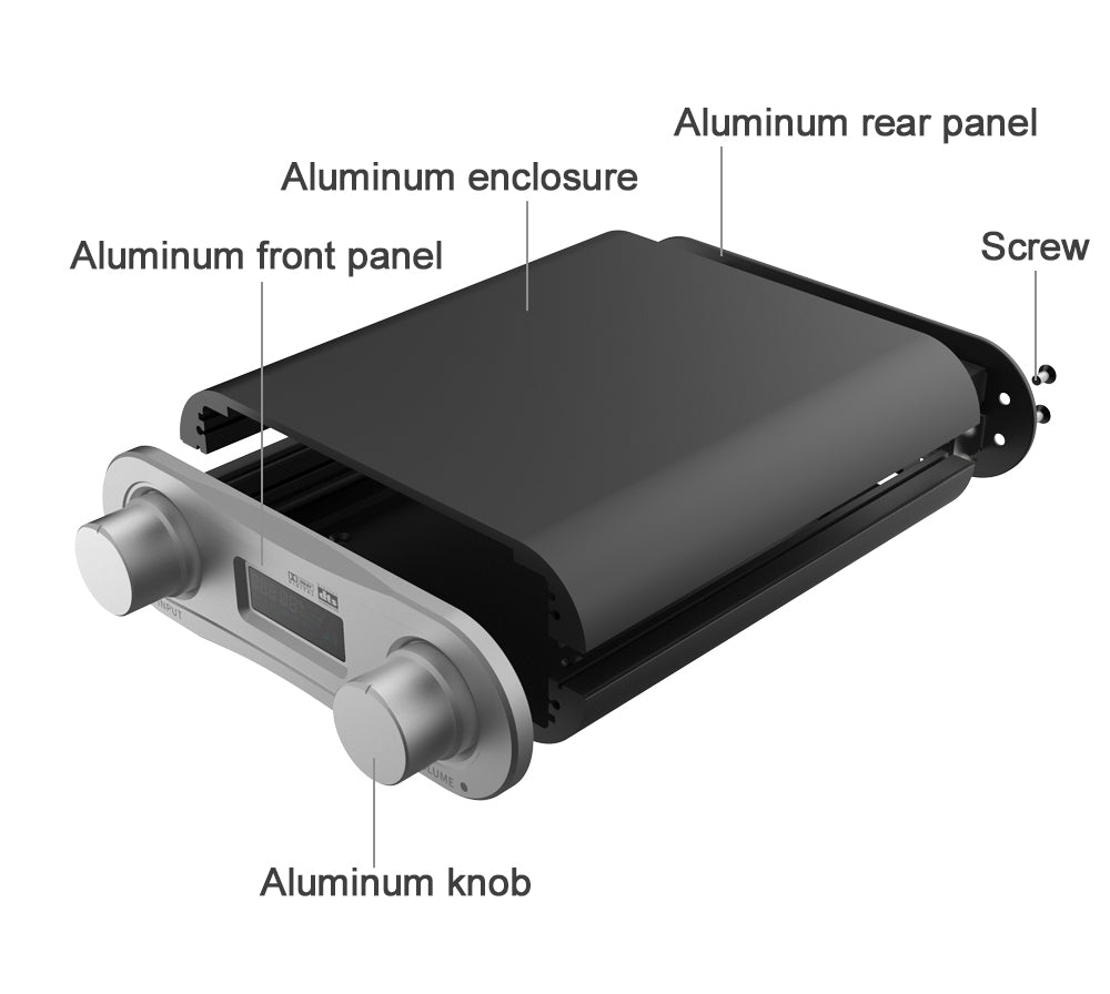 Petit boîtier d'amplificateur audio - Boîtier électronique -Yongucase