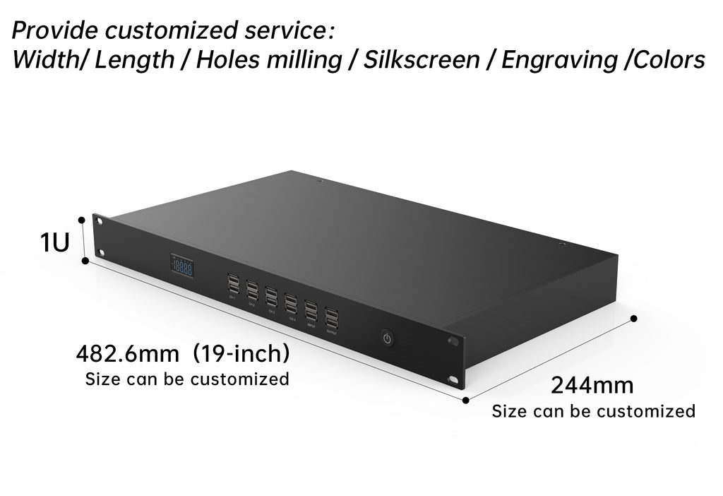 Rackmount-Chassis -19-Zoll-Chassis-1U-Servergehäuse