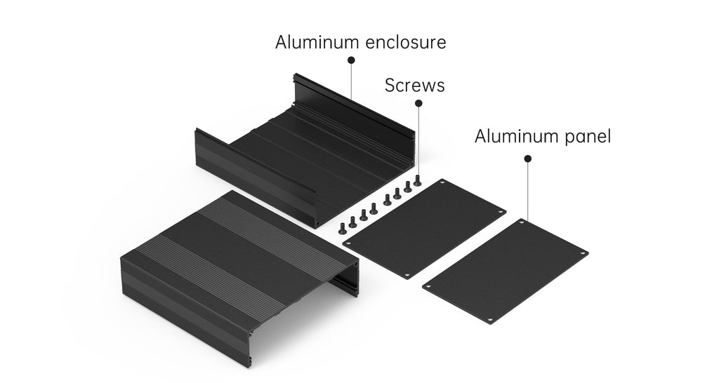 Aluminium-Projektbox - Gehäuse aus extrudiertem Aluminium