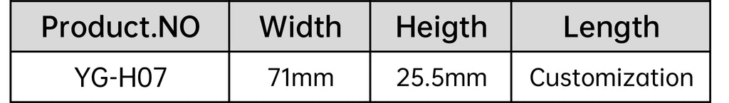 Dimensions of aluminum housing