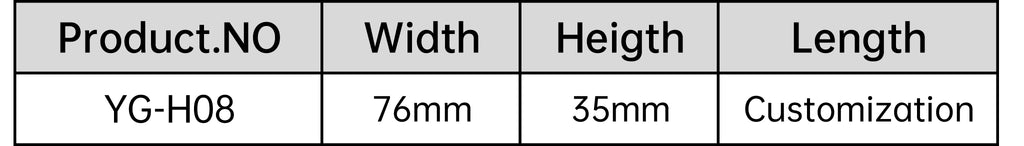 Dimensions of aluminum housing