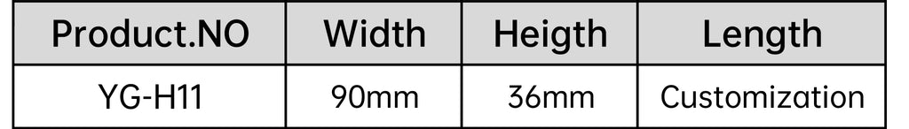 Dimensions of aluminum housing