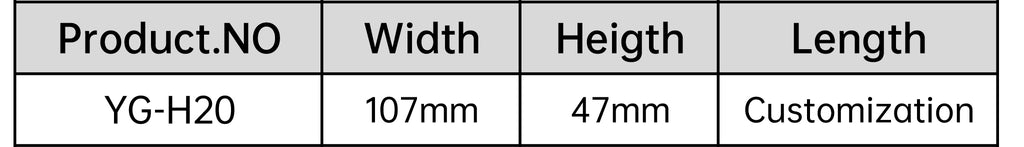 Dimensions of aluminum housing