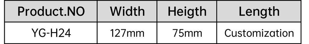 Dimensions of aluminum housing