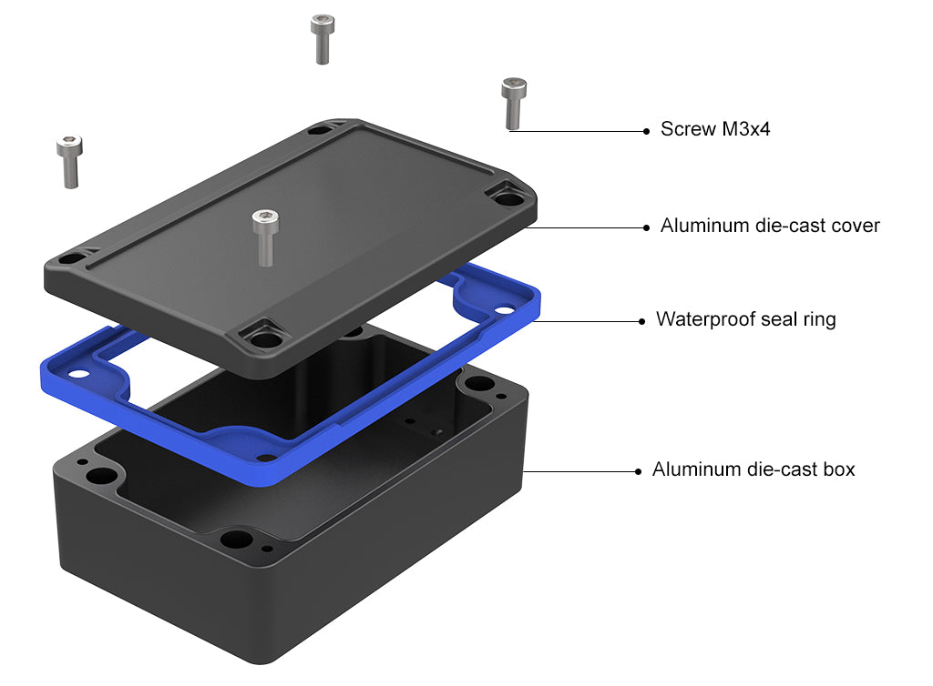 Boîtier en aluminium moulé sous pression IP67 IP68