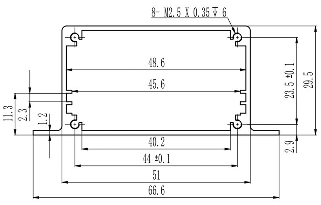 Profilés d'extrusion - boîtier en aluminium -boîte de jonction -boîte de distribution de fibre