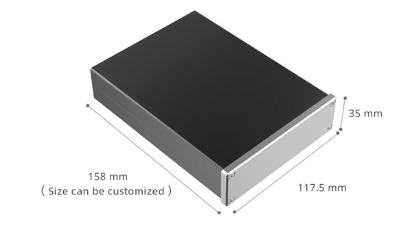 skrzynka wzmacniacza mocy-diy audio aluminiowa obudowa,