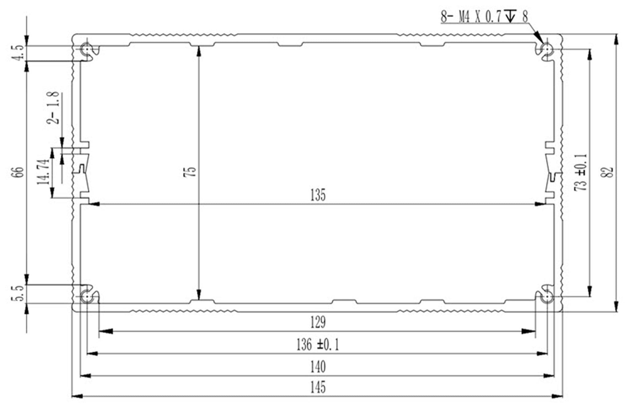 custodia dell'amplificatore di potenza