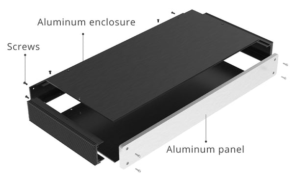 Chasis de amplificador de aluminio