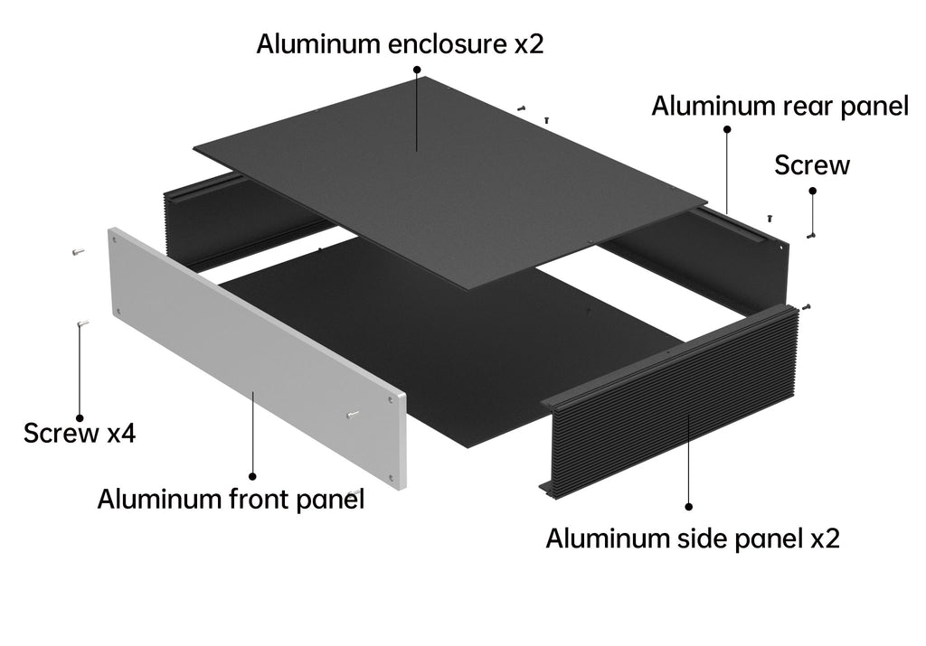 Telaio amplificatore in alluminio - Project Amp Box