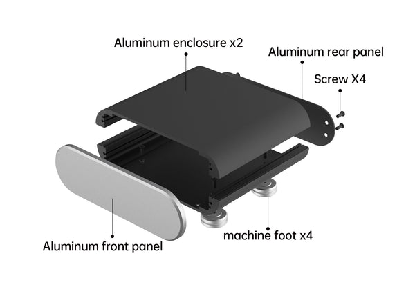 custodia per amplificatore con dissipatore di calore-telaio amplificatore in alluminio-telaio in alluminio audio fai da te