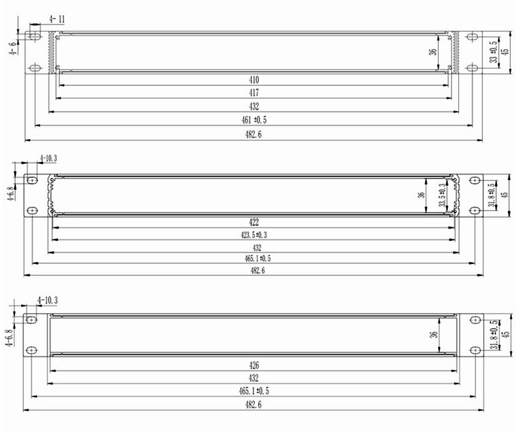 1u rack size