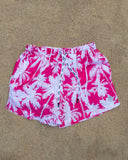 IKAKOS SWIMWEAR PINK PALMS SWIM SHORT