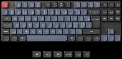 Nordic ISO Layout Keychron K1 Pro QMK/VIA ultra-slim custom mechanical low profile keyboard