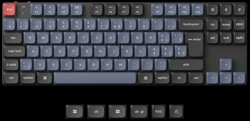 Swiss ISO Layout Keychron K1 Pro QMK/VIA ultra-slim custom mechanical low profile keyboard