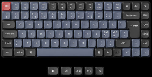 Nordic ISO Layout Keychron K3 Pro QMK/VIA ultra-slim custom mechanical low profile keyboard