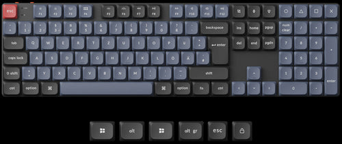 German DE-ISO Layout Keychron K5 Pro QMK/VIA ultra-slim custom mechanical low profile keyboard