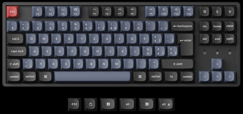 Swiss ISO Layout Keychron K8 Pro QMK/VIA Custom Mechanical Keyboard