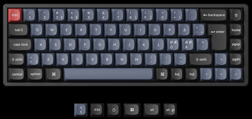 Nordic ISO Layout Keychron K6 Pro QMK/VIA Custom Mechanical Keyboard