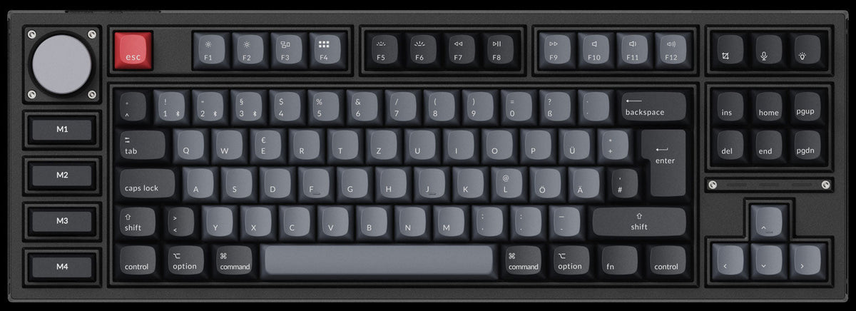 Keychron Q1 Pro 75% Layout Wireless Custom Mechanical Keyboard ISO Layout