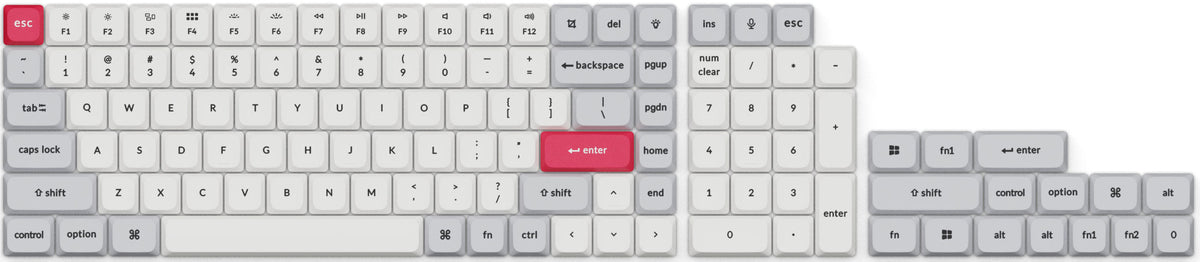 Low Profile ABS LSA Full Set Keycap Set