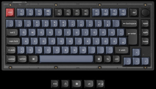 German ISO Layout Keychron V1 QMK/VIA Custom Mechanical Keyboard