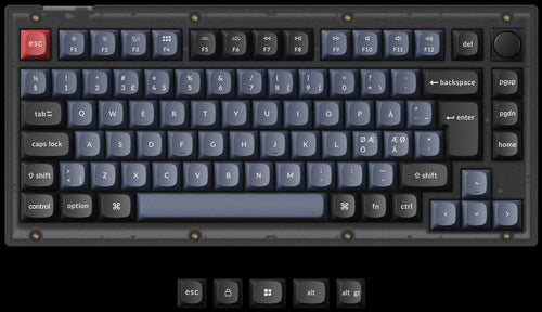 Nordic-ISO Layout Keychron V1 QMK/VIA Custom Mechanical Keyboard
